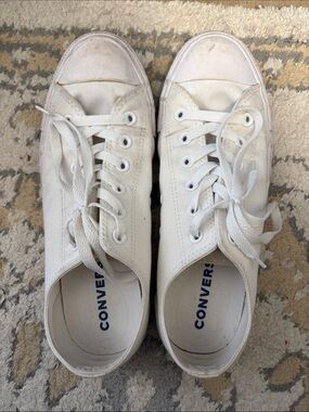 Converse White Low-Top Canvas Sneakers